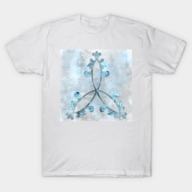 Celtic Trinity Knot in blue T-Shirt by Kcinnik